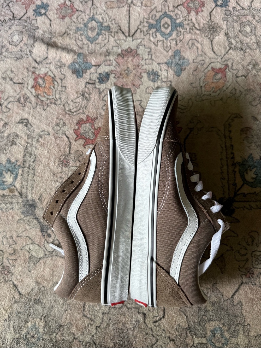 Vans Old Skool Woman's Low Top Sneakers - Brown/White - Picture 4 of 5